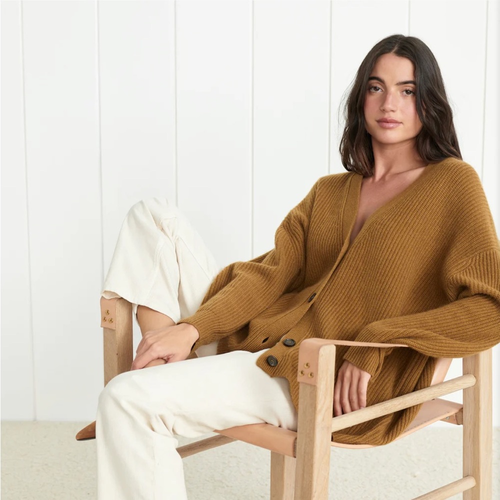 Jenni Kayne | Cashmere Cocoon Cardigan in Cinnamon (XS)